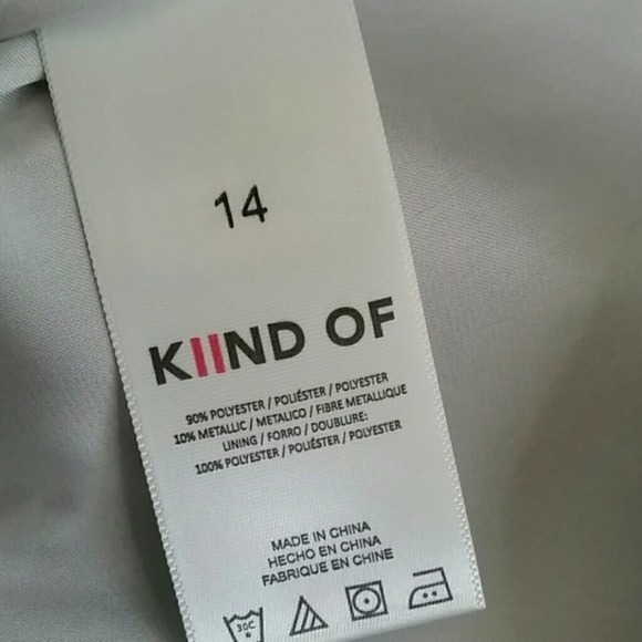 NWTNEW WITH TAGS KIIND METALLIC‎ FLORAL SKIRT BUBBLE SKATER SZ 14 - Picture 4 of 12